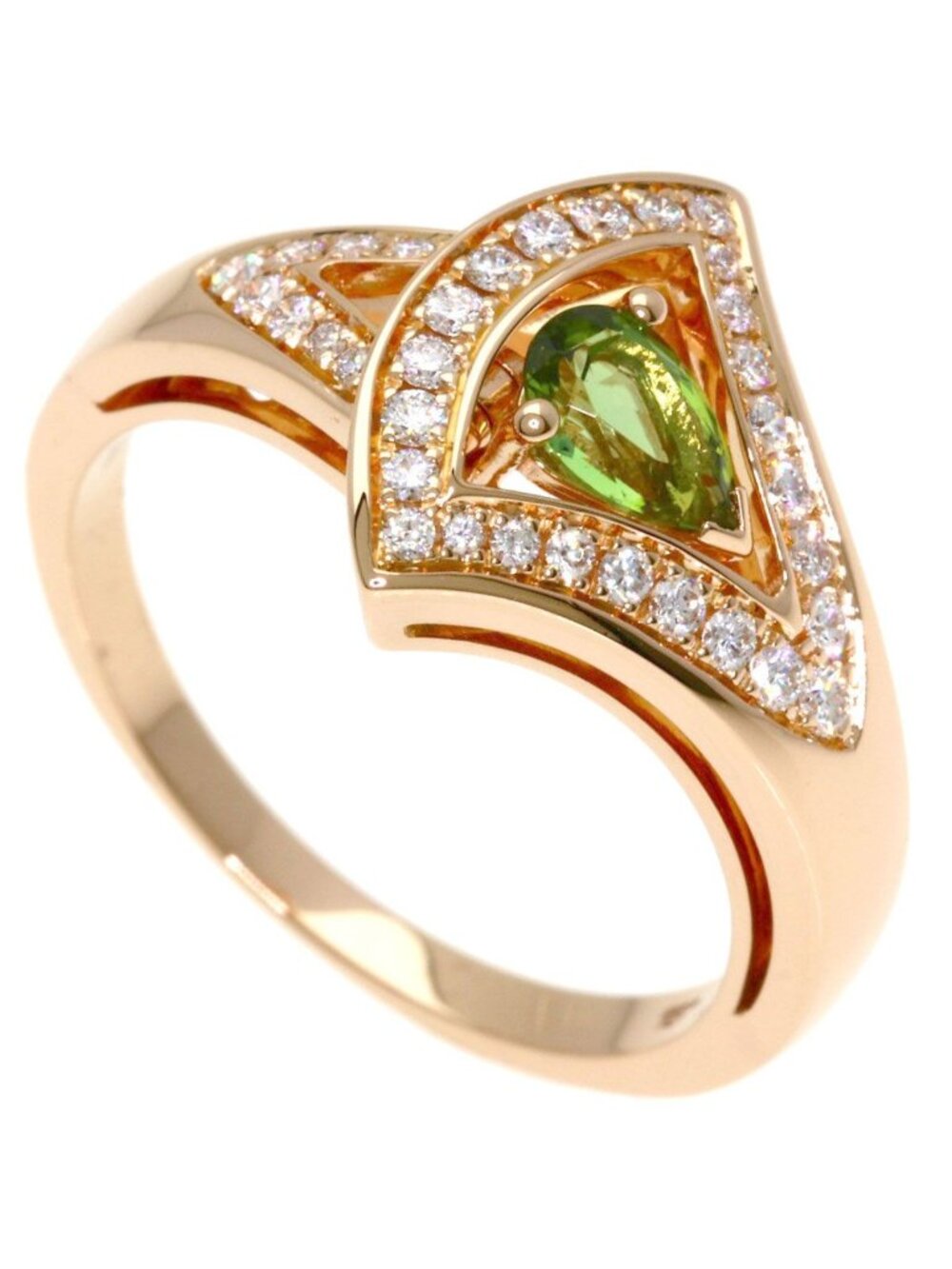 Bvlgari Diva's Dream Tourmaline Diamond Ring 18k Pink Gold